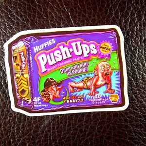 Push Ups Parody Accent Decor Sticker